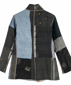 Mieko Mintz Cotton Silk SW Patch Kantha Short Jacket Jackets