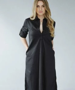 ZENARA Ivonne Pima Cotton Shirt Dress