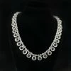 CHANOUR Pewter Necklace W/ Gray Crystals