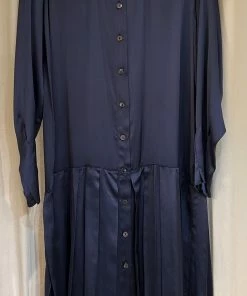 Matthildur Navy Silk Dress Dresses