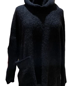 BEYOND THREADS Boucle Alpaca Cowl Neck Sweater