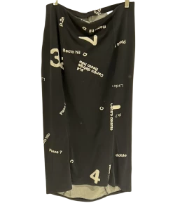 STUDIO RUNDHOLZ Black Print Pencil Skirt Skirts