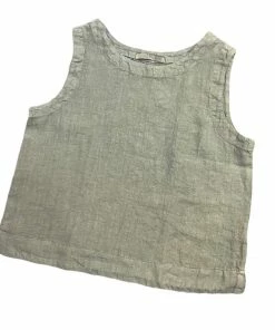 CUT LOOSE Linen Solid Shell Tops