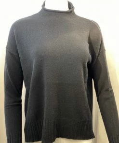 UNWINE Black Cashmere Sweater HiLo Hem Sweaters