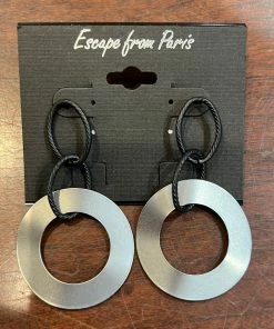 Escape From Paris Post Earring Silver Circle