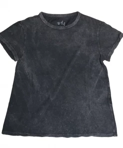 A To Z Tops Washed Black Tee