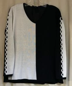 Angel Black & White V-Neck Tops