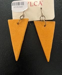 Sylca Gold Triangle Earrings Accessories