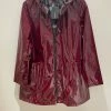 MYCRA PAC Bordeaux Patent Raincoat Coats