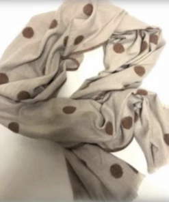 SHIHREEN Polka Dots Cashmere Blend Woven Scarf Accessories