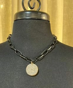 Escape From Paris Accessories Short Necklace Gold Disc