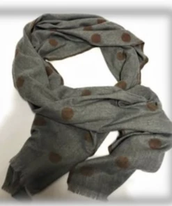 SHIHREEN Polka Dots Cashmere Blend Woven Scarf Accessories