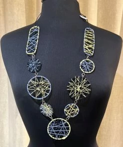 Sylca Yellow And Gray Necklace Accessories