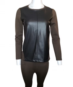 PEACE OF CLOTH Peace Of Cloth Robyn Longsleeve Crew In Loden