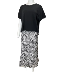 Andria Lieu Bias Skirt Block Print Skirts