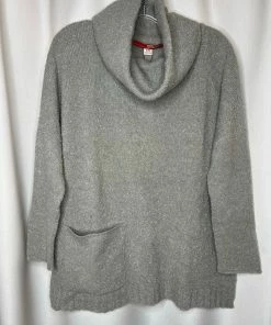 BEYOND THREADS Boucle Alpaca Cowl Neck Sweater