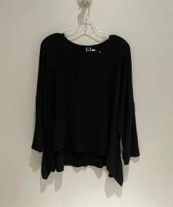Dress To Kill L/S Black Lycra Tea Shirt Tops