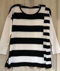 Angel Black & White Crew Tops