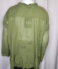 Baci Green Top Ruffle Tops