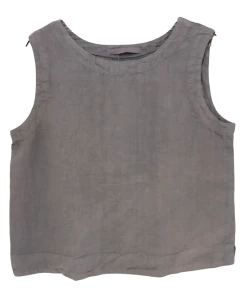 CUT LOOSE Linen Solid Shell Tops