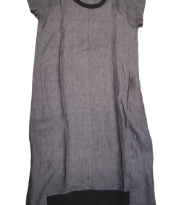 Foil Dresses Short Sleeve Linen Dress