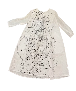 BANANA BLUE Neutral Splash Linen Dress