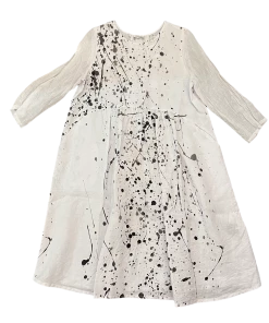 BANANA BLUE Neutral Splash Linen Dress