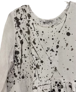 BANANA BLUE Neutral Splash Linen Dress