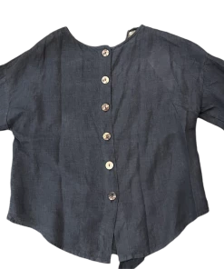 BANANA BLUE Tops Button Back Linen Top