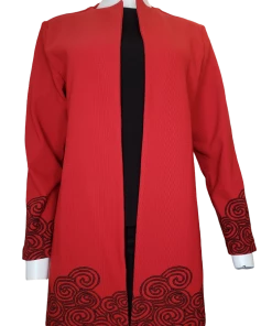ANDRIA LIEU Red & Black Judith Jacket Jackets