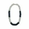 SEALILLY Small Spring Ring Necklace Silver/Black