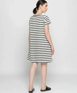 Baci Black & White Stripe Dress Dresses