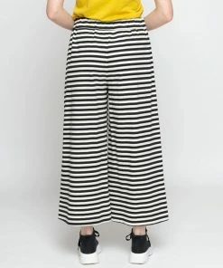 Baci Black & White Stripe Palazzo Pant Pants