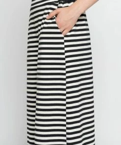 Baci Black & White Stripe Palazzo Pant Pants