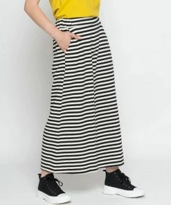 Baci Black & White Stripe Palazzo Pant Pants