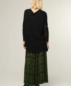 Ozai N Ku Black Mesh Peplum Top