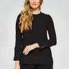 SYMPLI Motion Step Hem Tunic Long Sleeve