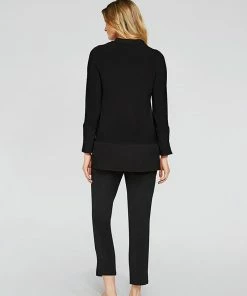 SYMPLI Motion Step Hem Tunic Long Sleeve