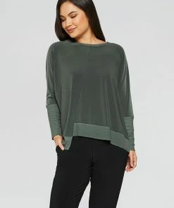 SYMPLI Motion Trim Boxy Top Long Sleeve Tops