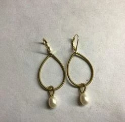 SEALILLY Teardrop Earrings With Freshwater Pearl