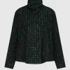 ALEMBIKA Flocked Check Jacket In Green Jackets